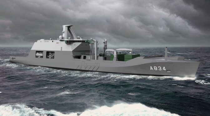 Damen строит в Румынии 22 000-тонный корабль для ВМС Нидерландов